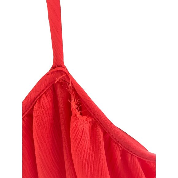 ✌️ 2/$40 ✌️ Long Bisou Bisou Orange Maxi Dress with Adjustable Straps sz 8 - Picture 7 of 8